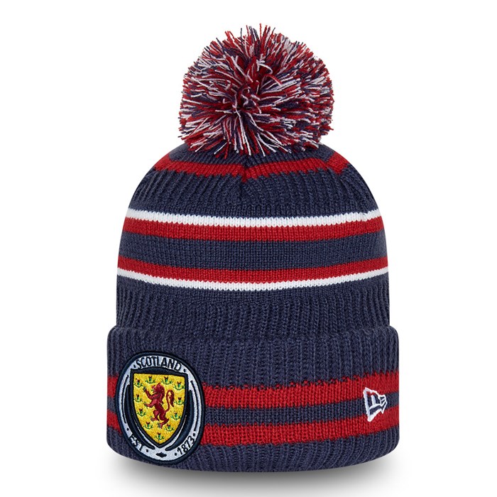 Scottish FA Stripe Bobble Pipohattu Laivastonsininen - New Era Lippikset Tarjota FI-640123